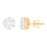 10 kt Gold Earrings With Moissanite Ctw 1.156